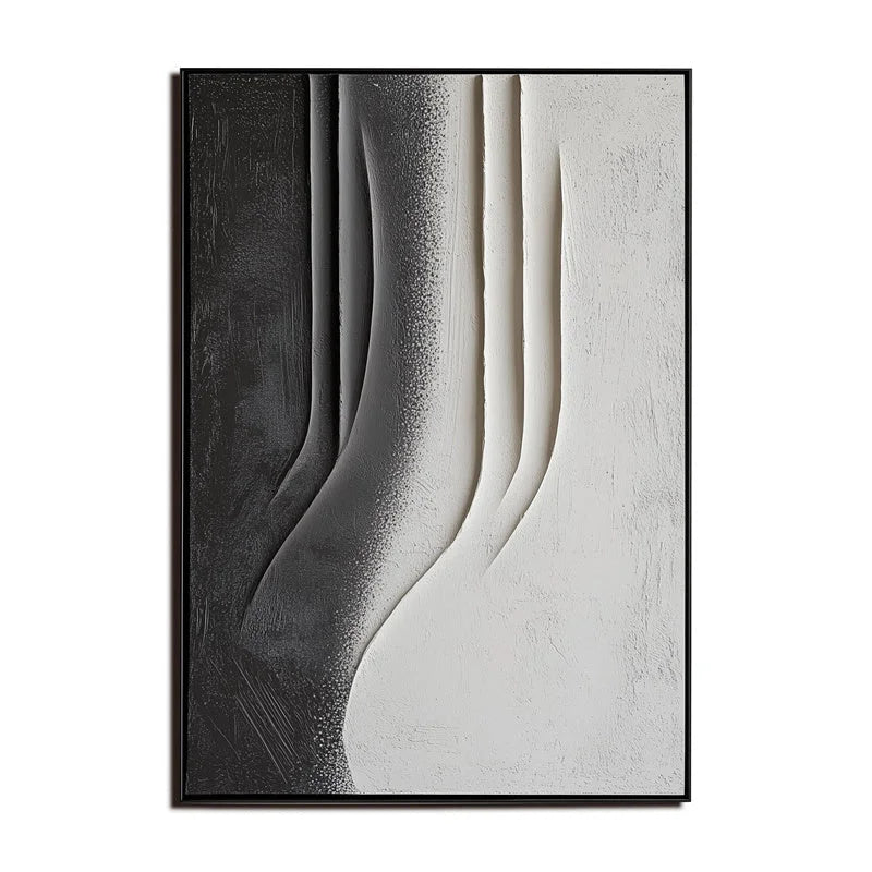 Multicolor Monochrome Elegance Textured Abstract Art - Artwallpainting