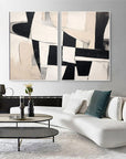 Multicolor Monochrome Harmony Diptych Set Of 2 - Artwallpainting