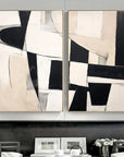 Multicolor Monochrome Harmony Diptych Set Of 2 - Artwallpainting