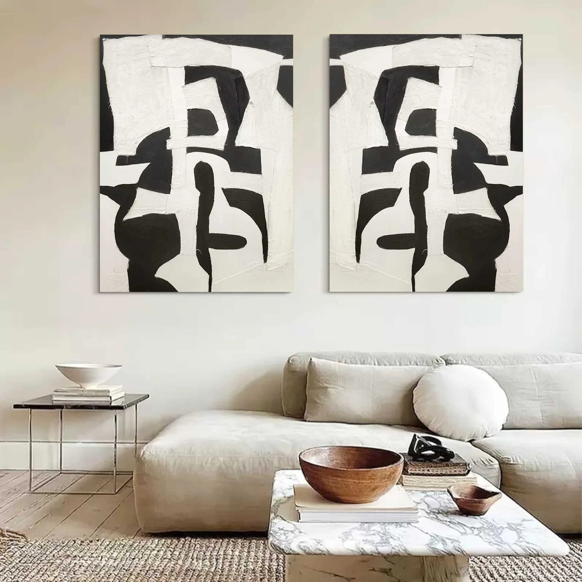 Multicolor Monochrome Harmony Set Of 2 - Artwallpainting