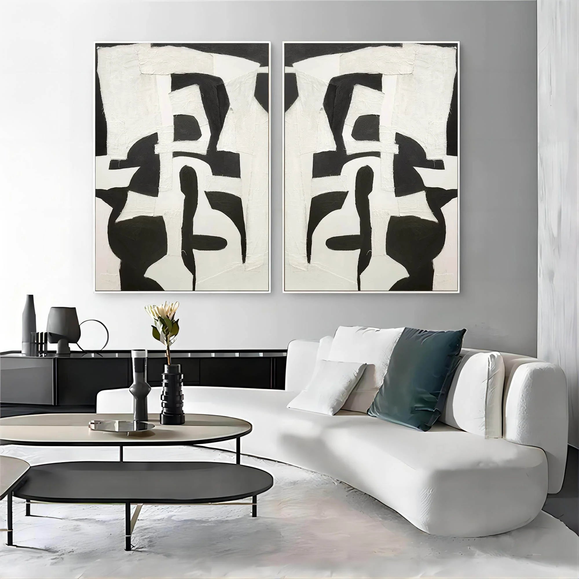 Multicolor Monochrome Harmony Set Of 2 - Artwallpainting