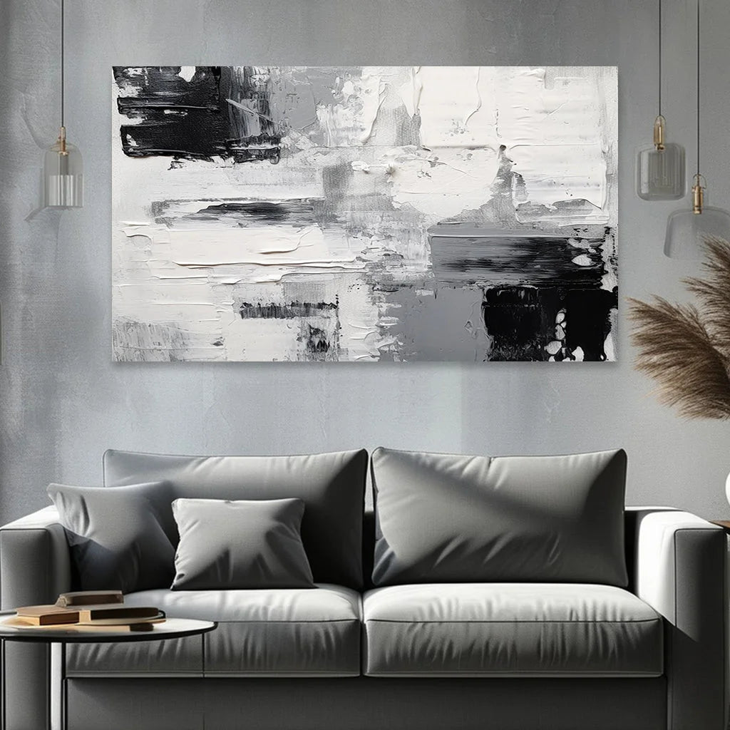 Multicolor Monochrome Horizon Canvas Painting For Home Decoration - Artwallpainting