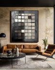 Multicolor Monochrome Mosaic Canvas Painting For Home Decoration - Artwallpainting