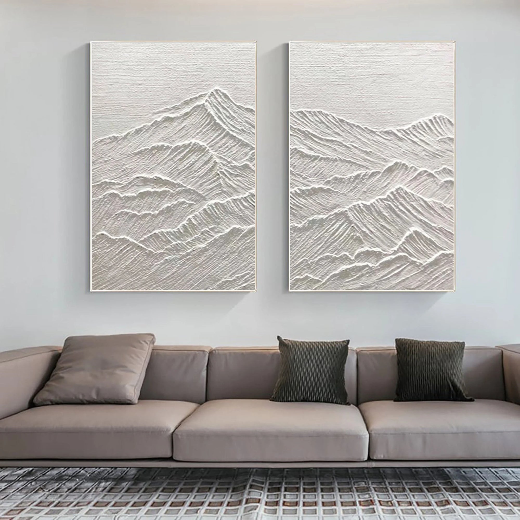 Multicolor Monochrome Reflections Set Of 2 - Artwallpainting