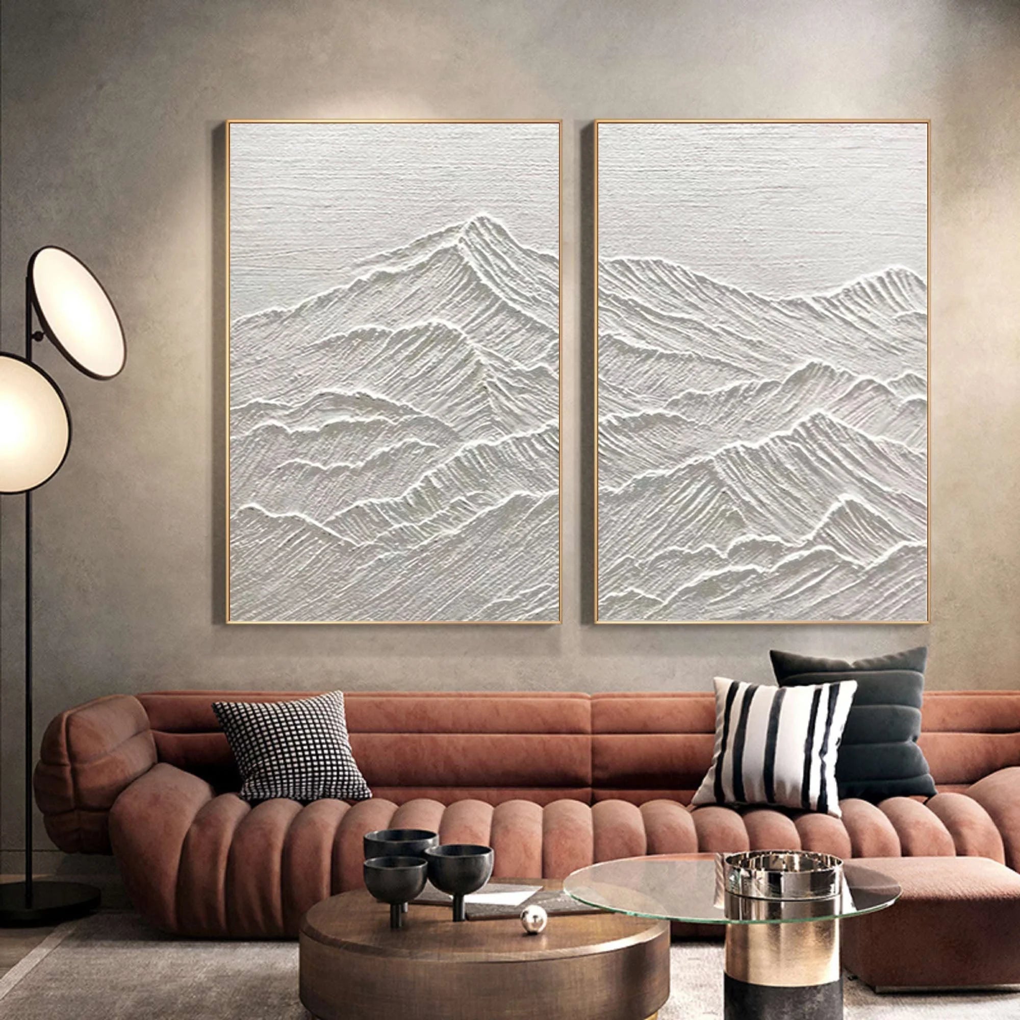 Multicolor Monochrome Reflections Set Of 2 - Artwallpainting