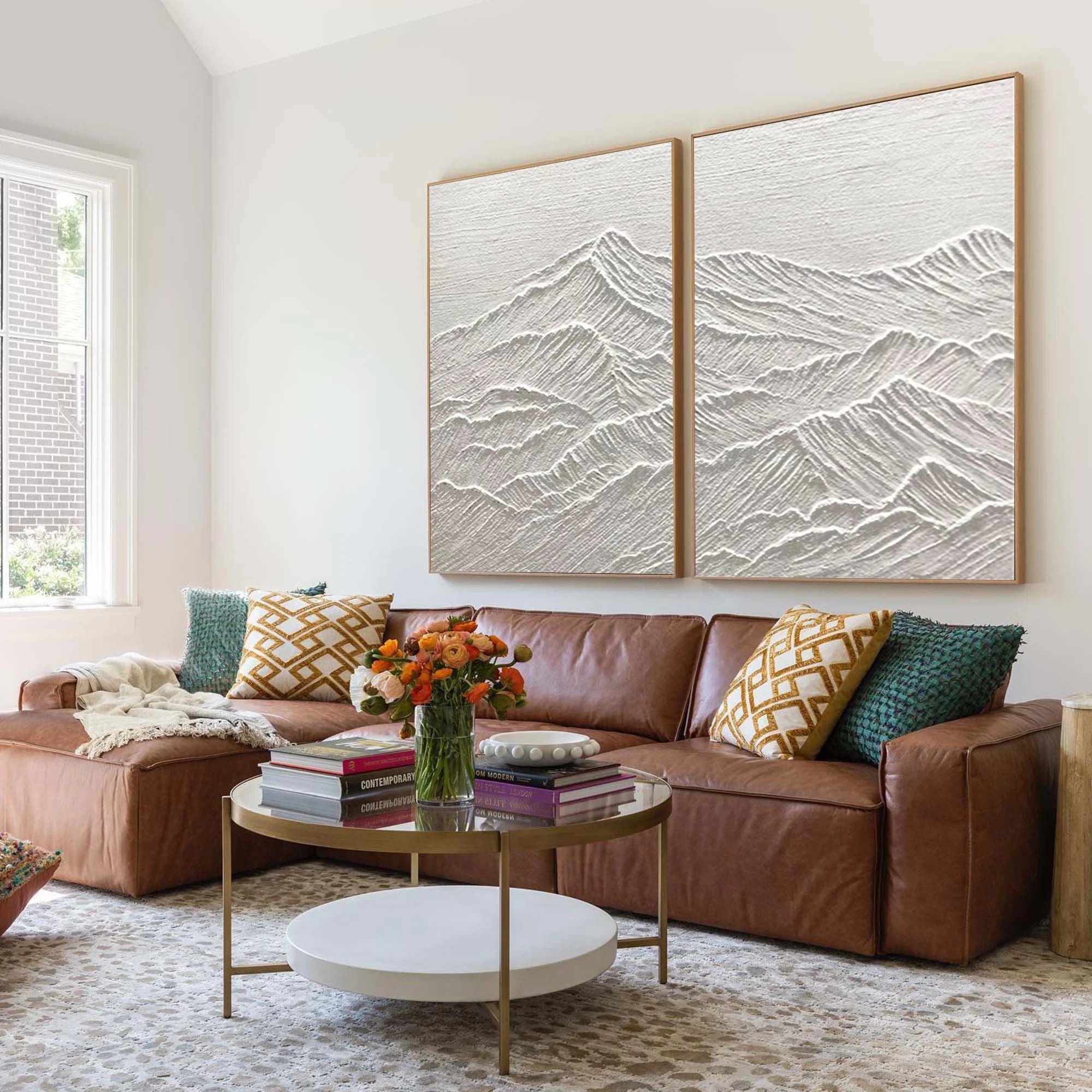 Multicolor Monochrome Reflections Set Of 2 - Artwallpainting