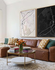 Multicolor Monochrome Rhythm Abstract Line Canvas Duo Set Of 2 - Artwallpainting