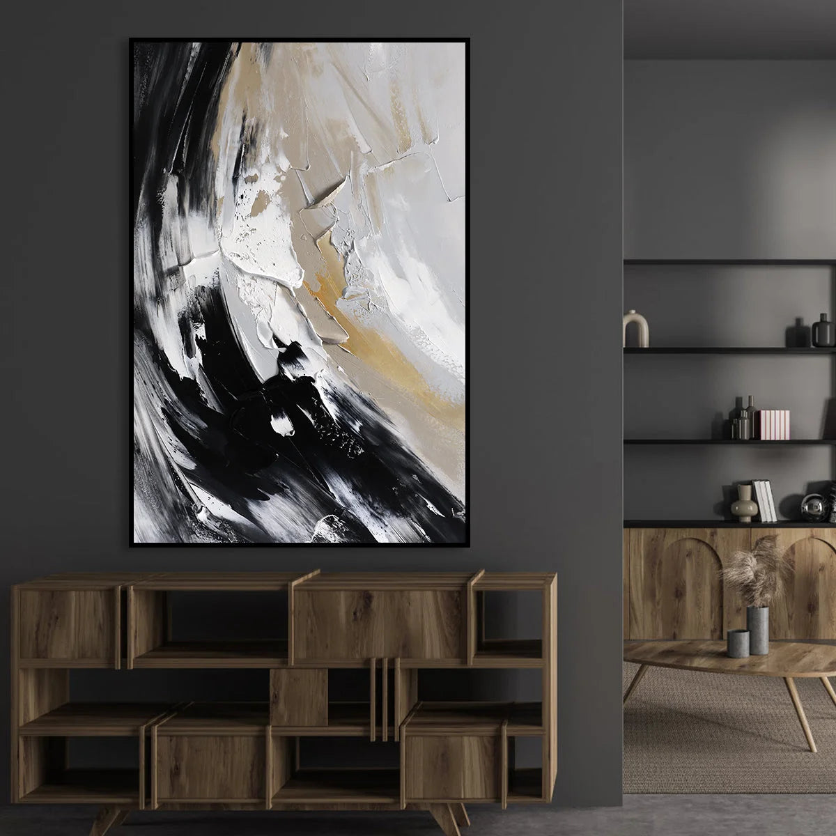 Multicolor Monochrome Symphony Canvas - Artwallpainting