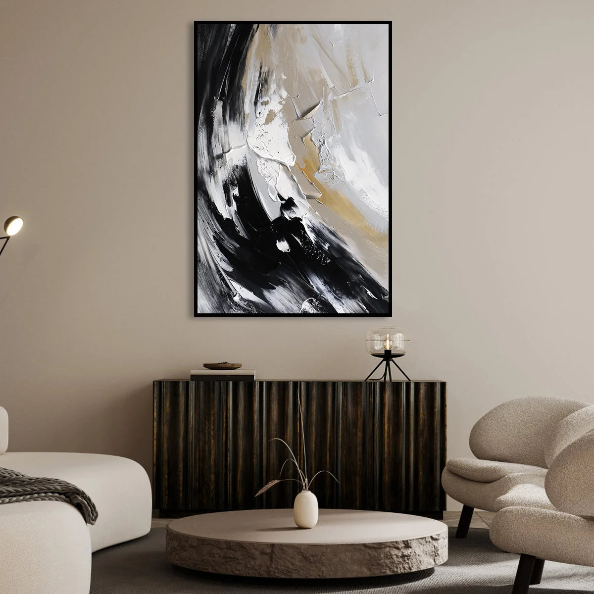 Multicolor Monochrome Symphony Canvas - Artwallpainting
