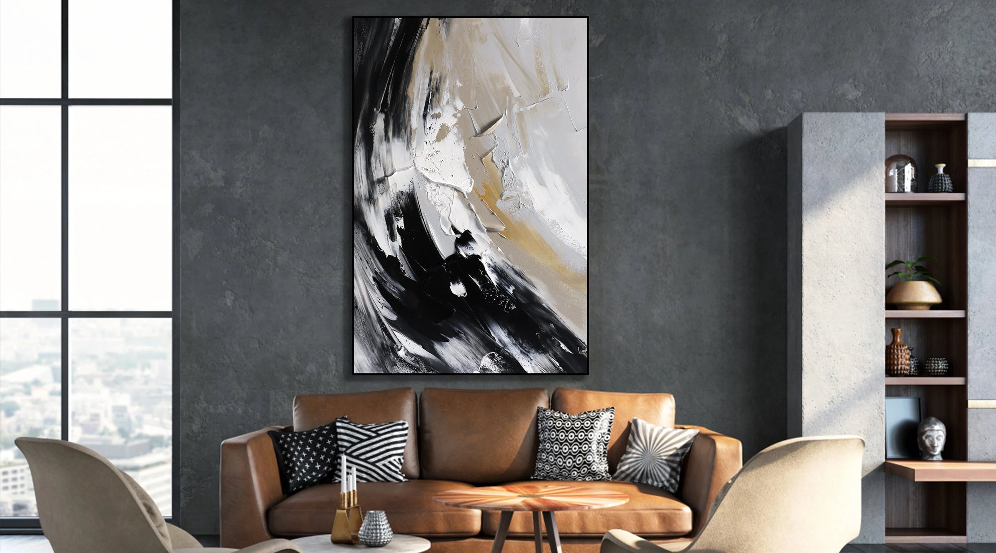 Multicolor Monochrome Symphony Canvas - Artwallpainting