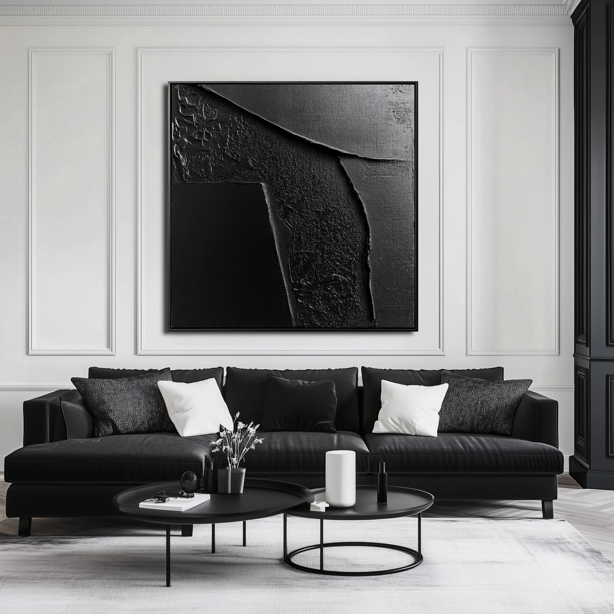 Multicolor Monochrome Texture Canvas Art - Artwallpainting