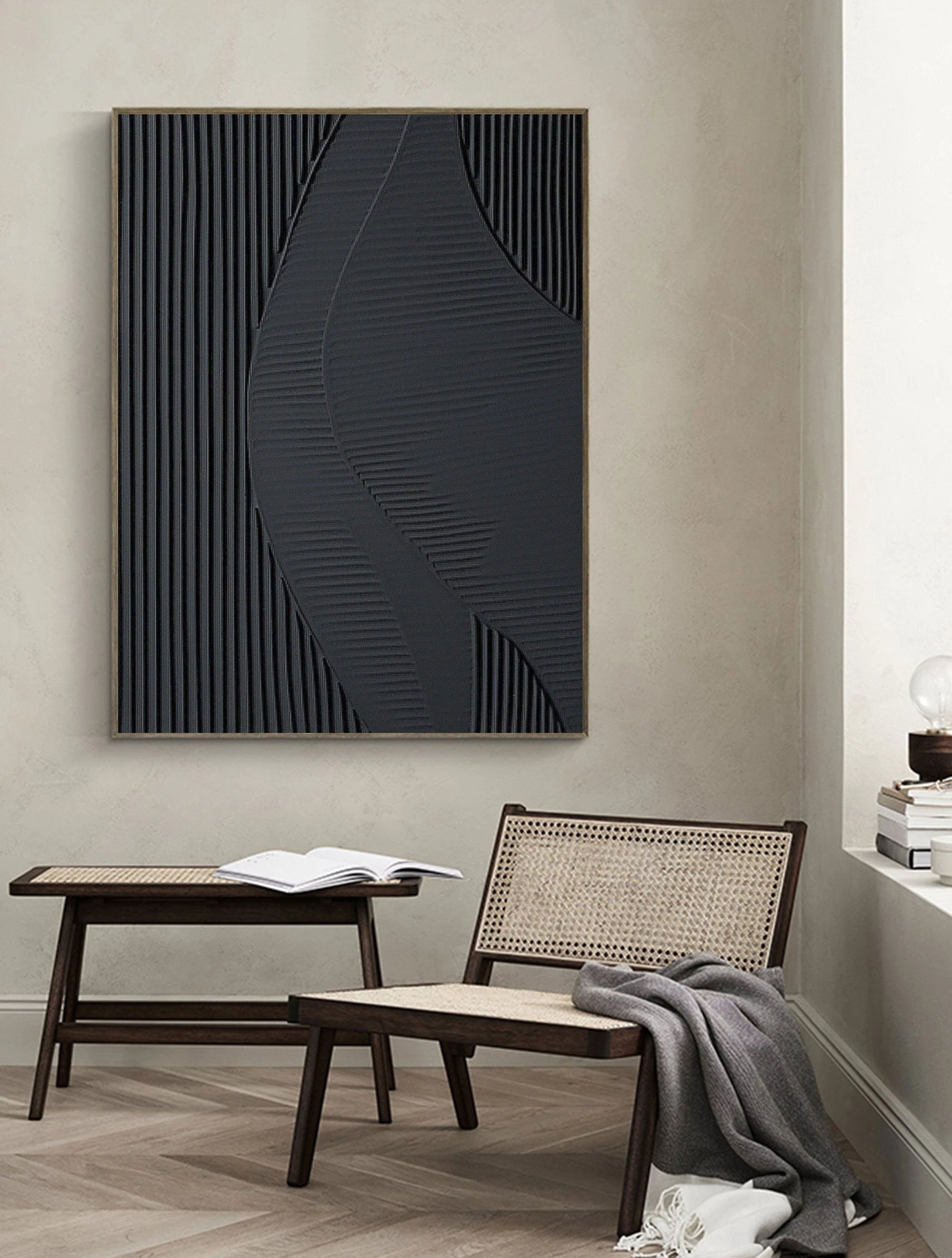 Multicolor Monochrome Textured Abstract Wall Art - Artwallpainting