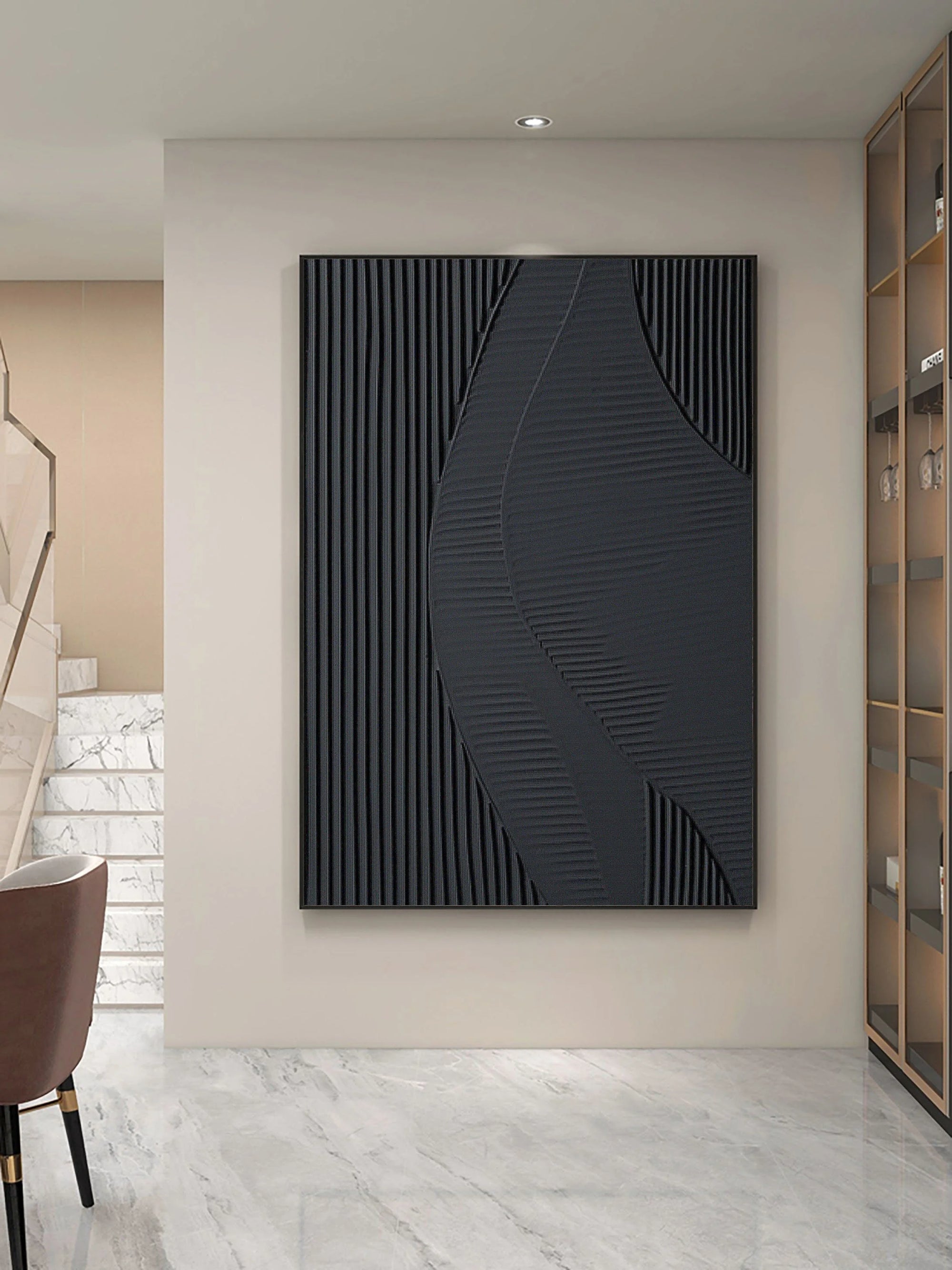 Multicolor Monochrome Textured Abstract Wall Art - Artwallpainting