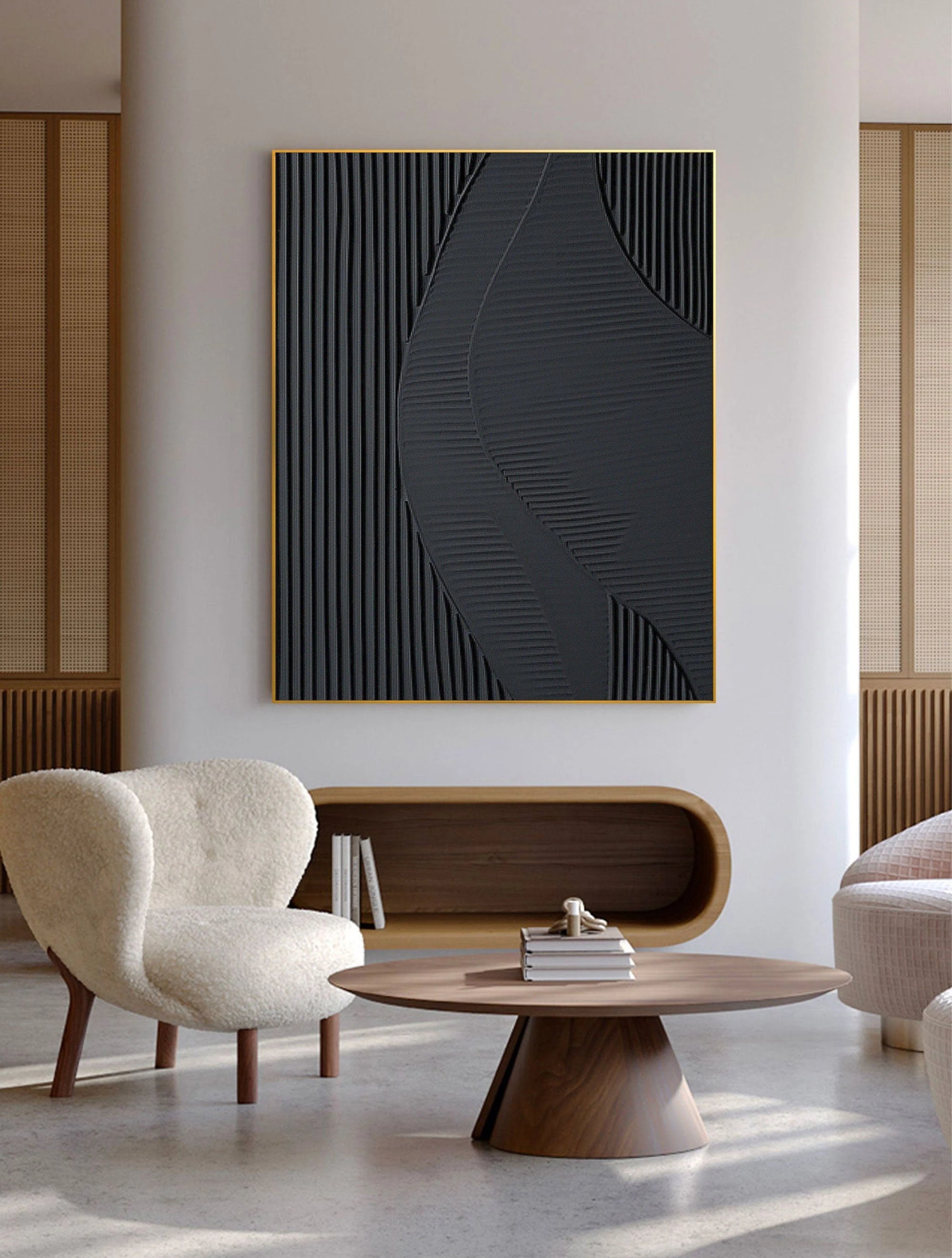 Multicolor Monochrome Textured Abstract Wall Art - Artwallpainting