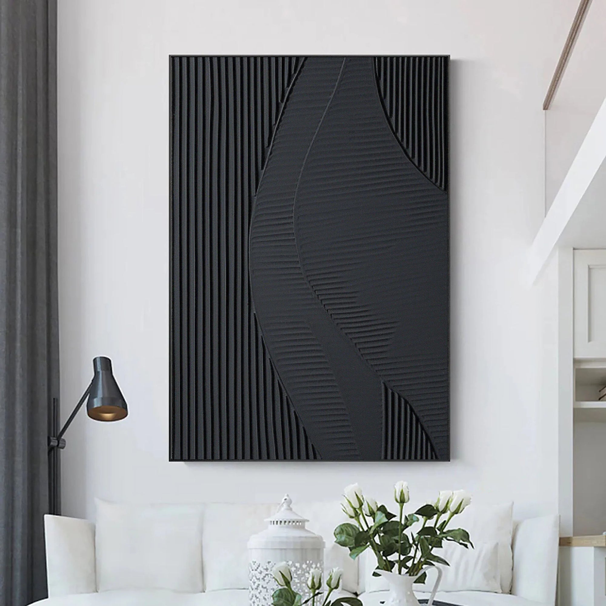 Multicolor Monochrome Textured Abstract Wall Art - Artwallpainting