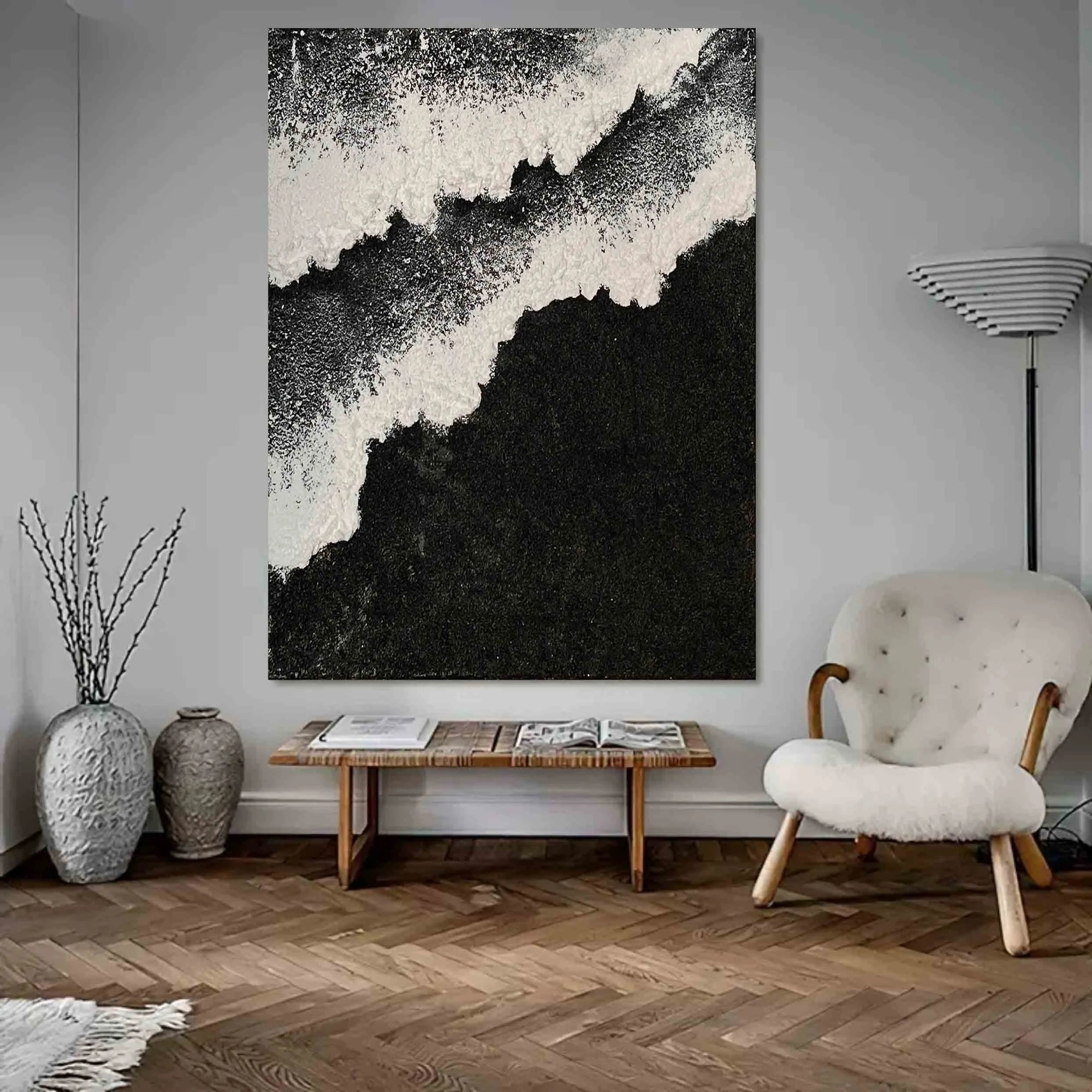 Multicolor Monochrome Tidal Elegance - Artwallpainting