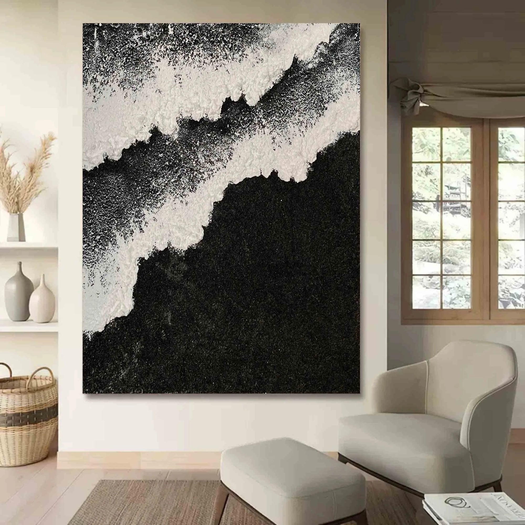 Multicolor Monochrome Tidal Elegance - Artwallpainting