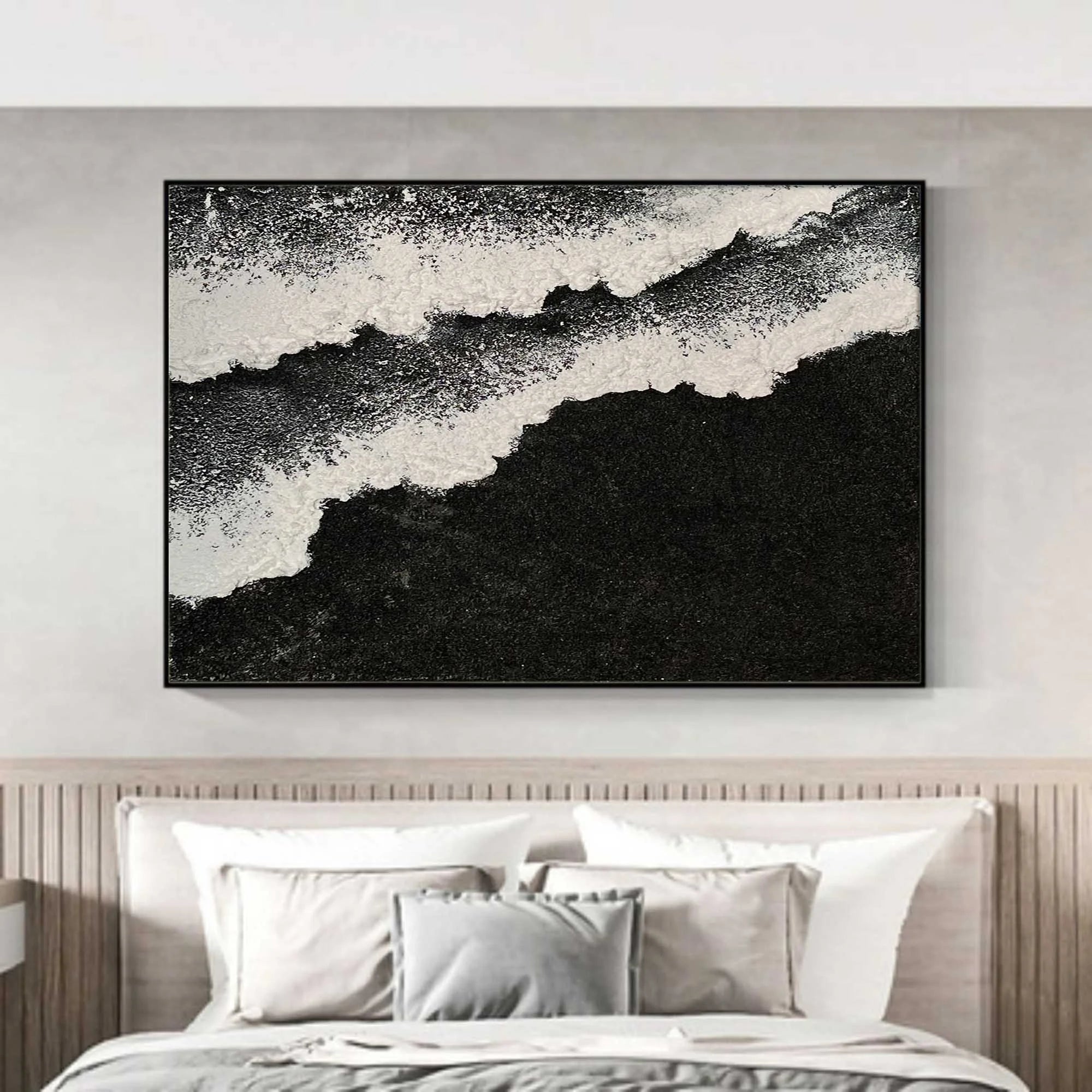 Multicolor Monochrome Tides Abstract Art - Artwallpainting