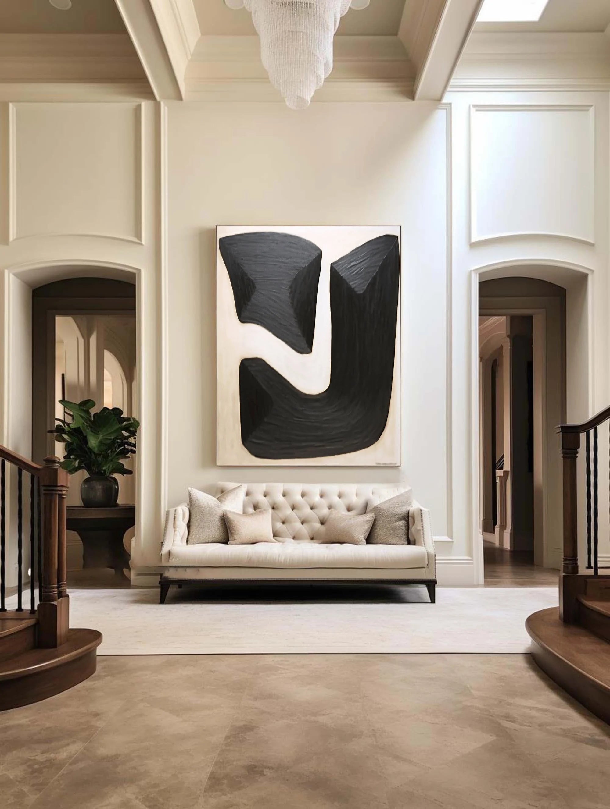 Multicolor Monumental Shapes Canvas Art - Artwallpainting
