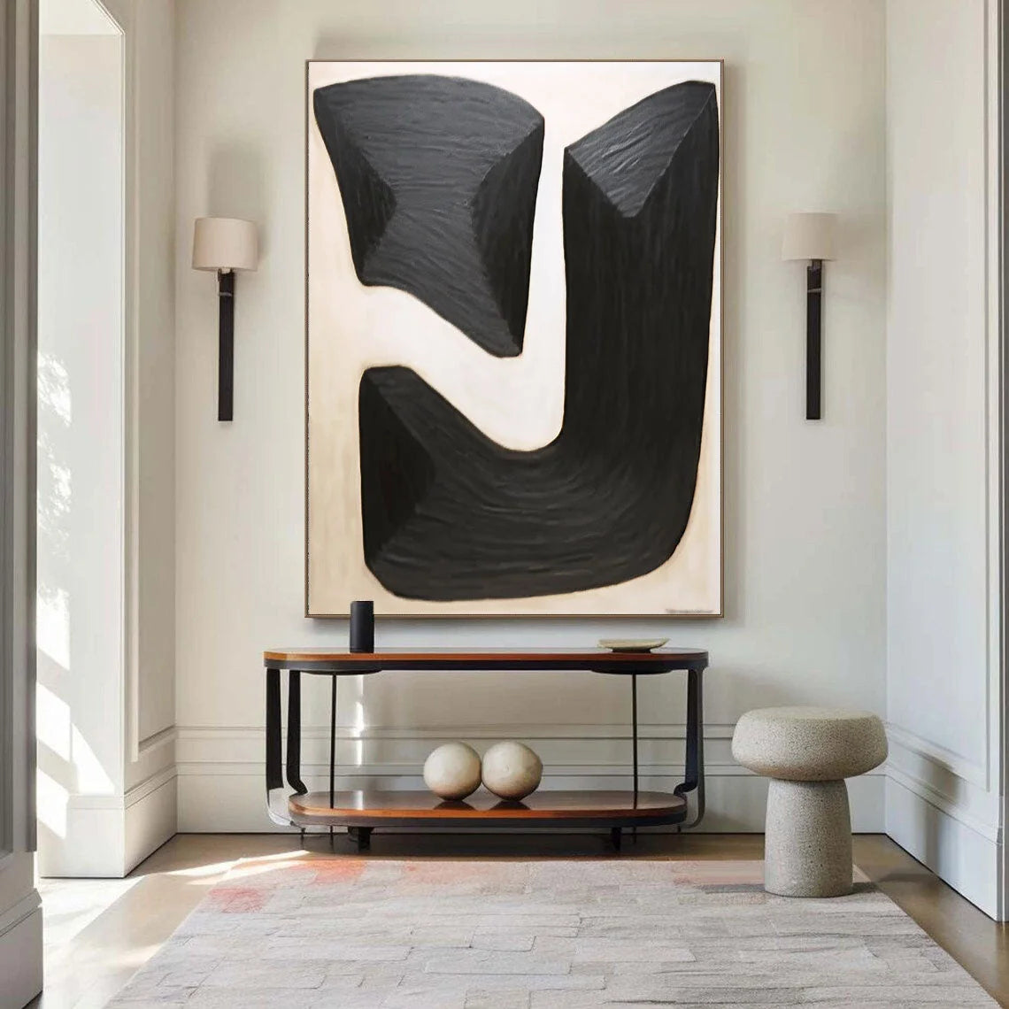 Multicolor Monumental Shapes Canvas Art - Artwallpainting