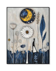 Multicolor Moonlit Meadow-Abstract Oil Paintings Of Natural Fantasy Wall Art - Artwallpainting