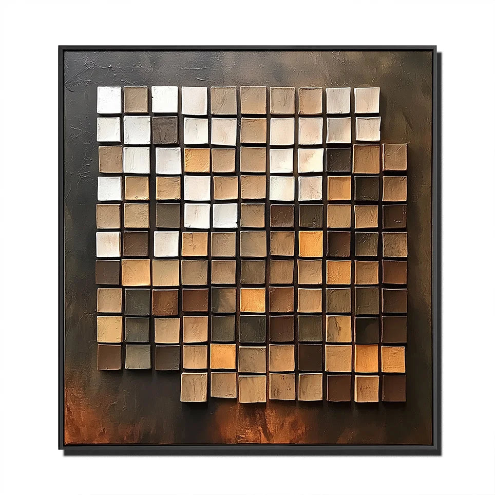Multicolor Mosaic Reflections Canvas Painting For Home Decoration - Artwallpainting