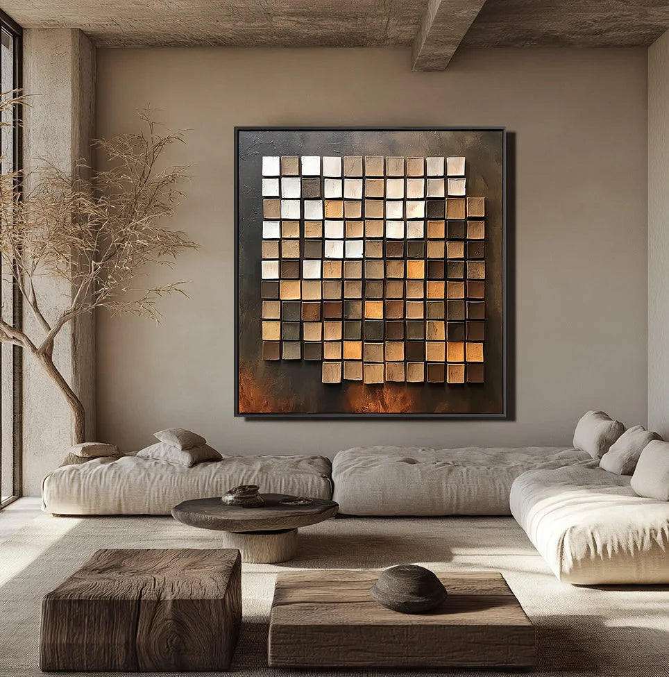 Multicolor Mosaic Reflections Canvas Painting For Home Decoration - Artwallpainting