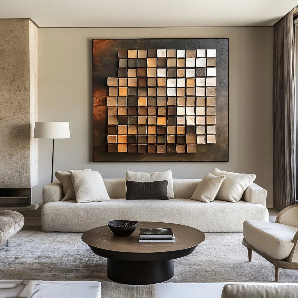 Multicolor Mosaic Reflections Canvas Painting For Home Decoration - Artwallpainting