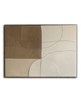 Multicolor Muted Geometrics-Modern Minimalist Earth Tone Line Hand-Painted Geometric Wall Art - Artwallpainting