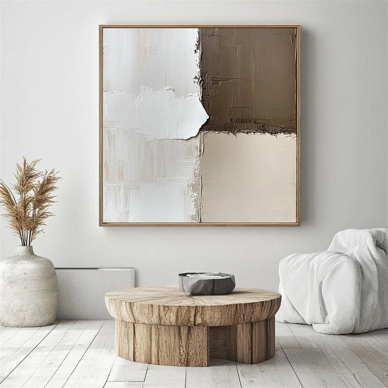 Multicolor Muted Harmony Textured Blocks - Artwallpainting