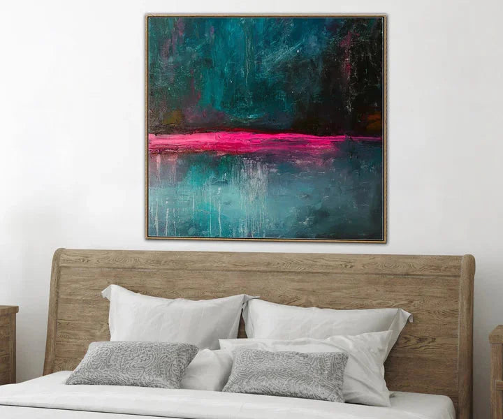Multicolor Nightfall Horizon-Modern Minimalist Fluid Texture Abstract Wall Art - Artwallpainting