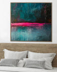 Multicolor Nightfall Horizon-Modern Minimalist Fluid Texture Abstract Wall Art - Artwallpainting