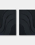 Multicolor Noir Textured Diptych Art Set Of 2 - Artwallpainting