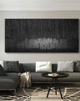 Multicolor Obsidian Silence Large Abstract Textured Canvas - Artwallpainting