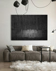 Multicolor Obsidian Silence Large Abstract Textured Canvas - Artwallpainting