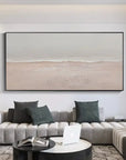 Multicolor Ocean And Sky Minimalist Textured Canvas Painting - Artwallpainting