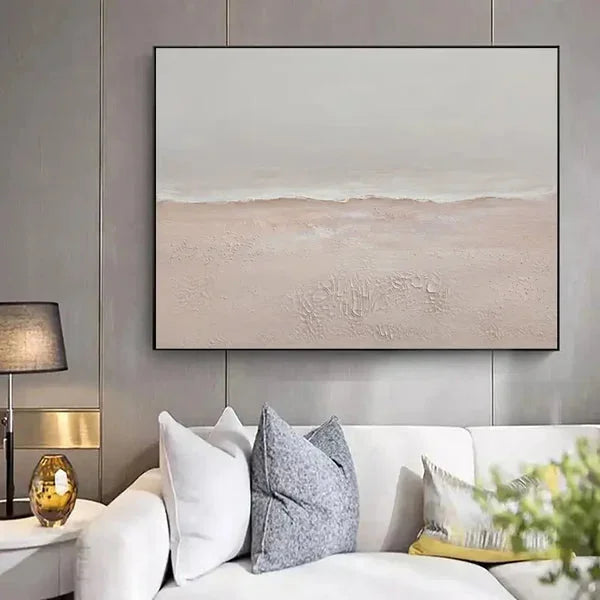 Multicolor Ocean And Sky Minimalist Textured Canvas Painting - Artwallpainting