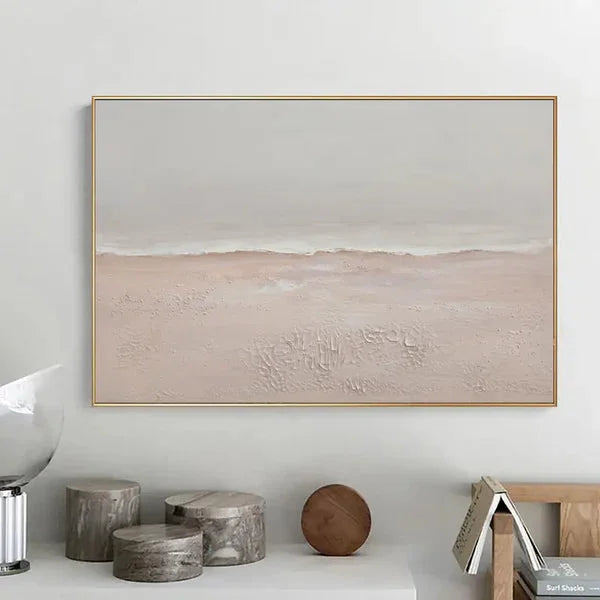 Multicolor Ocean And Sky Minimalist Textured Canvas Painting - Artwallpainting