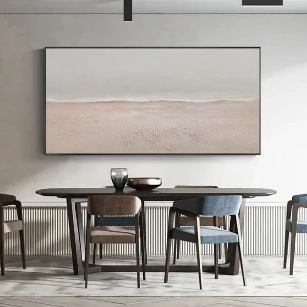 Multicolor Ocean And Sky Minimalist Textured Canvas Painting - Artwallpainting