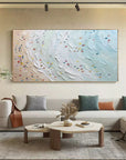 Multicolor Ocean Breeze Textured Beach Panorama - Artwallpainting