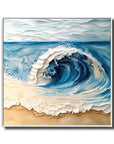 Multicolor Ocean Crest Art Canvas Painting For Home Decoration - Artwallpainting