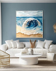 Multicolor Ocean Crest Art Canvas Painting For Home Decoration - Artwallpainting