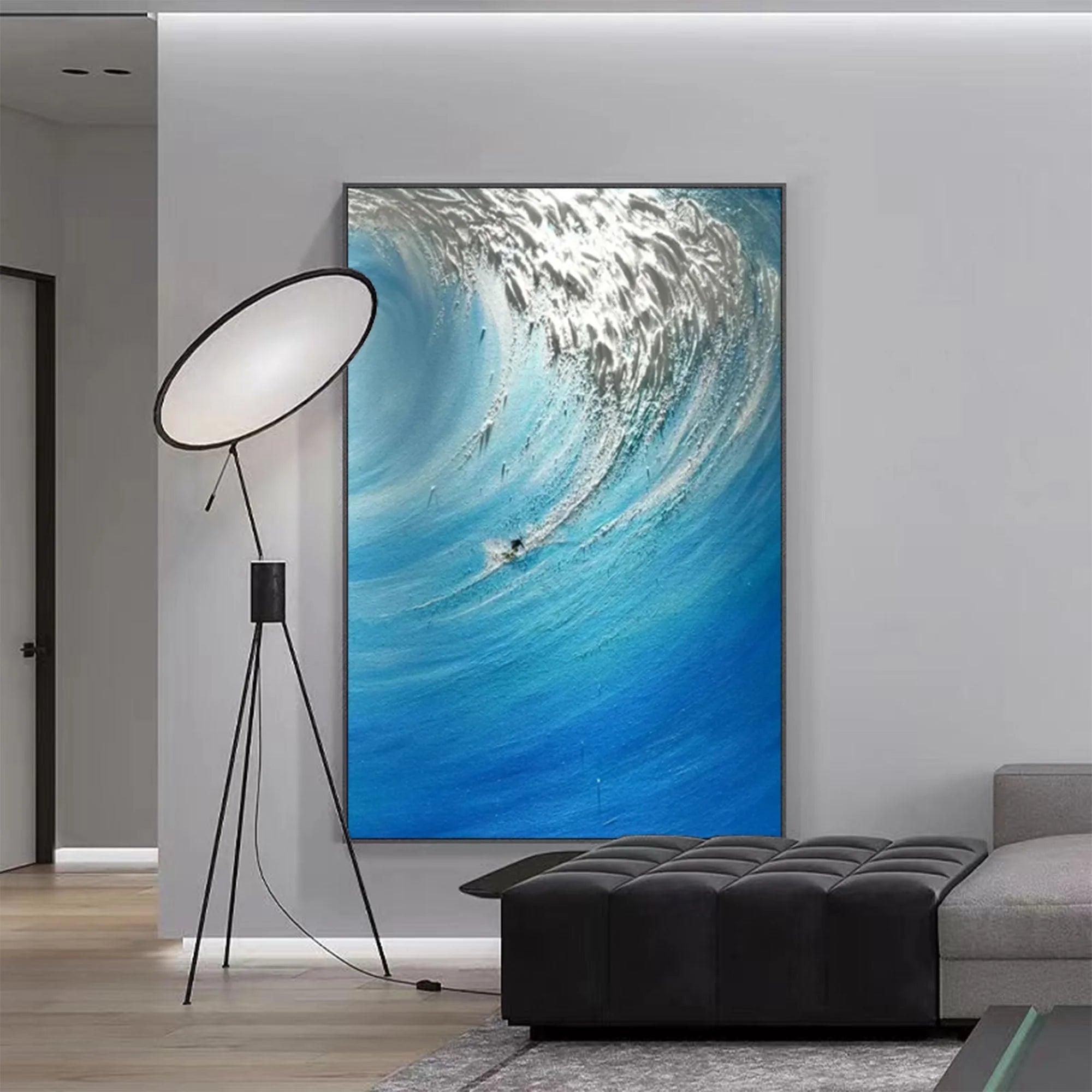Multicolor Ocean Fury - Textured Wave Canvas Art - Artwallpainting