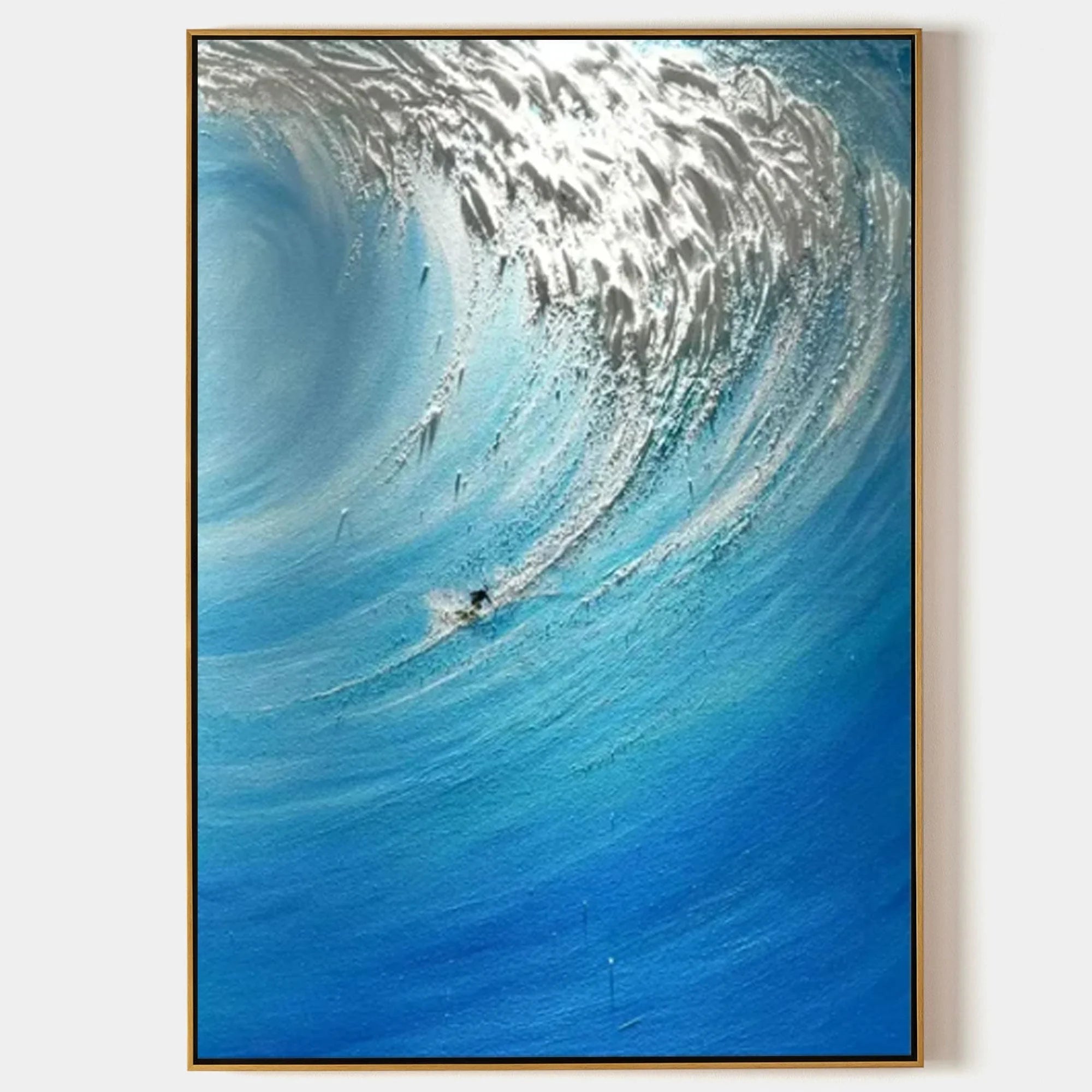 Multicolor Ocean Fury - Textured Wave Canvas Art - Artwallpainting