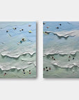 Multicolor Ocean Serenity Diptych Art Set Of 2 - Artwallpainting