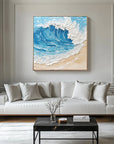 Multicolor Ocean Surge Textured Wave Art - Artwallpainting