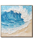 Multicolor Ocean Surge Textured Wave Art - Artwallpainting
