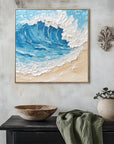 Multicolor Ocean Surge Textured Wave Art - Artwallpainting