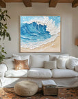 Multicolor Ocean Surge Textured Wave Art - Artwallpainting