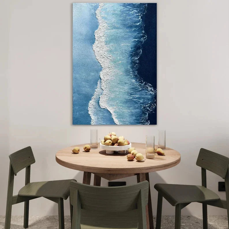 Multicolor Ocean Symphony - Abstract Textured Seascape Art - Artwallpainting